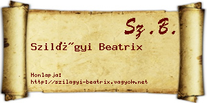 Szilágyi Beatrix névjegykártya