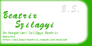 beatrix szilagyi business card
