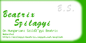beatrix szilagyi business card